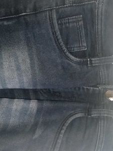 Dark Black Denim Jeans