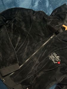 Velvet Cropped Hoodie