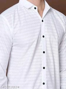 White Texture Shirt Very Trending And Fashion