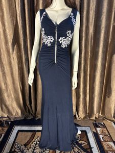 Elegant Navy Blue Maxi Dress