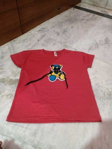 Red Graphic Bear Tee