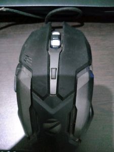 Zebronics Zeb Transformer M Gaming Mouse 3200 Dpi 6 Button Mouse Black Braided Cable