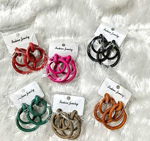 New 6 Color Combo Metal Earings/ Fixed Price