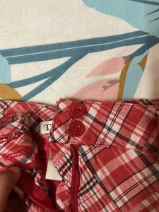 Red Plaid Mini Skirt