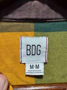 BDG Vintage Wash Plaid Pattern Flannel Shirt