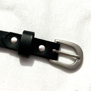 LADIES LEATHER BELT (BLACK)