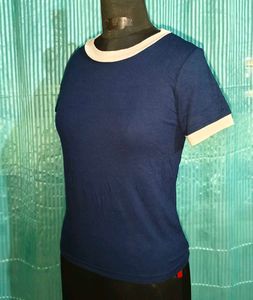 Navy Ringer Tee