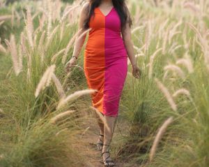 Beautiful Double Color Dress