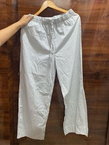 H&M Stripe Cotton Blend Trouser