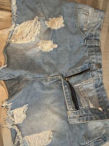 Distressed Denim Shorts