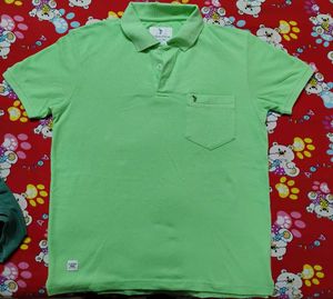 Green Polo T-shirt For Men (With Collar) 👚