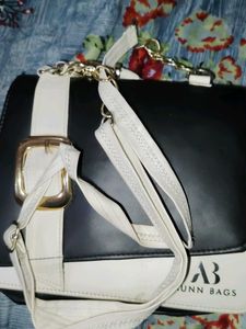 Aunn Bags Black &amp; White Satchel