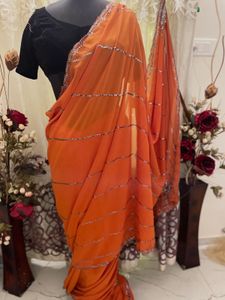 Elegant Orange Saree
