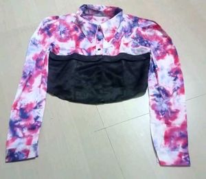 Tie-Dye Corset Crop Top