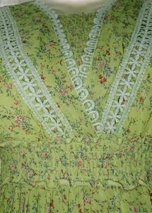 Green Floral Maxi Dress