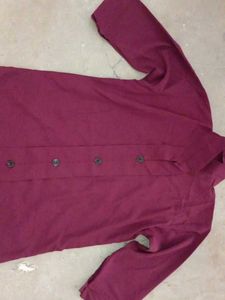 Maroon Button-Down Shirt