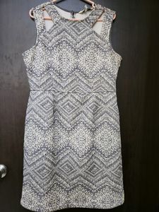 Latin Quarter Sequence Work Allover Grey Dress