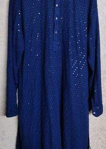 Elegant Blue Embellished Kurta