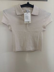 H&amp;M RIBBED POLO TSHIRT