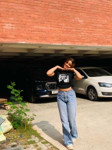 Trendy Light Wash Flare Jeans