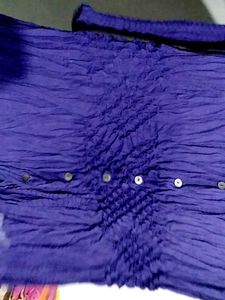 Purple Textured Button-Down Top