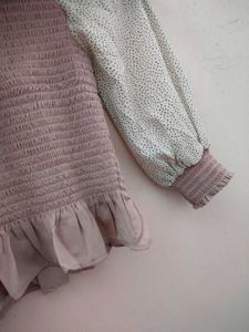 Pretty Pink Smocked Top | Full Sleeves