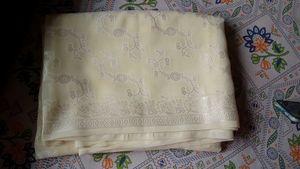 Cream Silk Saree