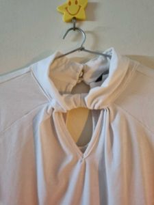Pantaloons White Sleeveless Formal Top