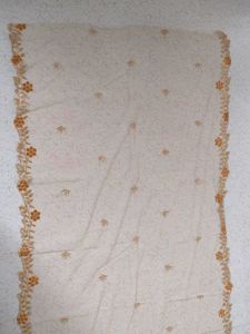 Elegant Embroidered Golden Dupatta
