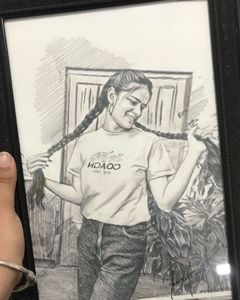 Black And White Sketch With Frame