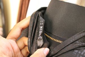 Shein Black Snakeskin Top