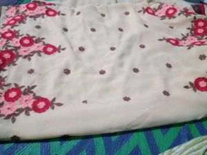 Embroidery Saree With Blouse
