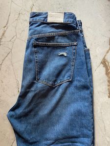 Bershka Blue Torn Jeans