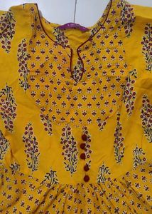 LIBAS MUSTARD LONG KURTA