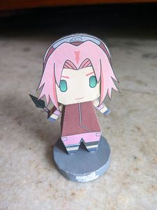Anime Naruto Shippuden Sakura Chibi Figurine(Paper)