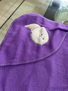Purple Hooded Baby Towel