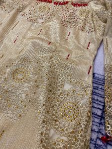 Off shoulder Glittery Golden Partywear Kurti