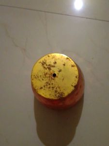 Hammered  Metal Decorative Jar