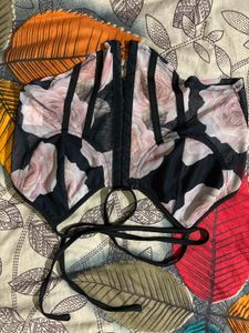 Floral Print Corset Top
