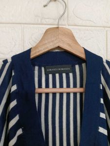 Stripped Viscose Open Shrug