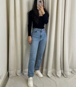 Blue Denim Straight Fit Jeans