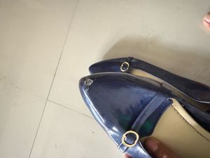 Navy Blue Pointed-Toe Flats