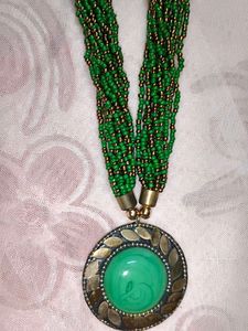 Green Beaded Necklace
