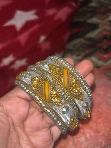 Elegant Gold & Silver Bangle Set