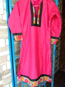 Pink Floral Trim Tunic