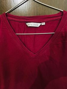 Red V-Neck T-Shirt