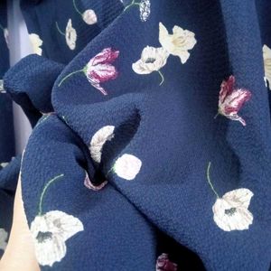 Navy Printed Blouse
