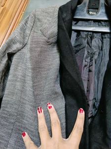 🇳🇿💫💗Gray Blazer with Black Lapel