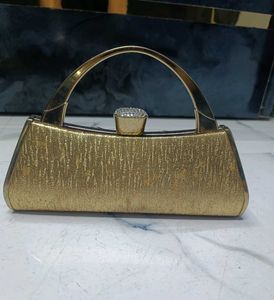 Vintage Gold Beaded Clutch