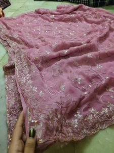 Light Weight Beutiful Work Saree 💞